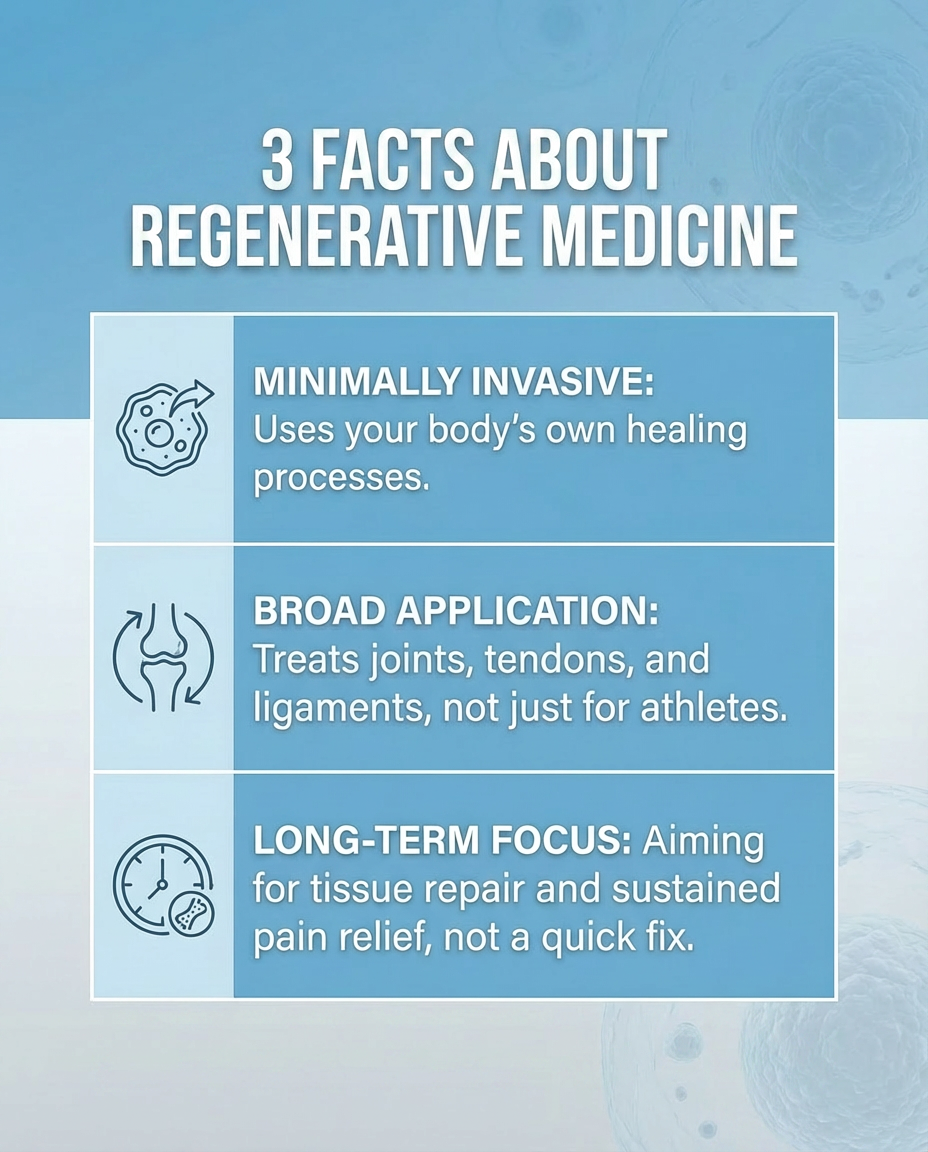 Center for Regenerative Health creative: Facts about regenerative medicine